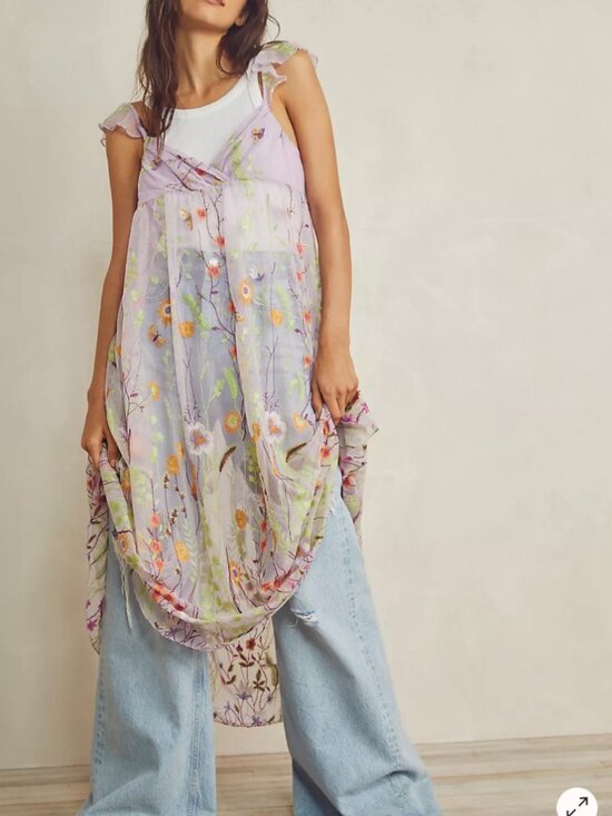 Free People Dresses & Skirts - Free People Daphne Embroidered Slip - XS